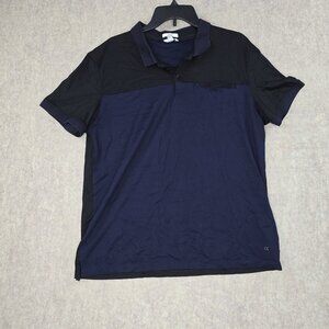 Calvin Klein Mens Liquid Touch Slim Fit Polo Shirt XL Black & Navy